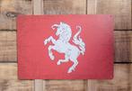 Twente vlag provincie reclamebord van metaal wandbord deco, Ophalen of Verzenden, Deco Noord, Info@deconoord.nl, Monetpassage 19 Emmen