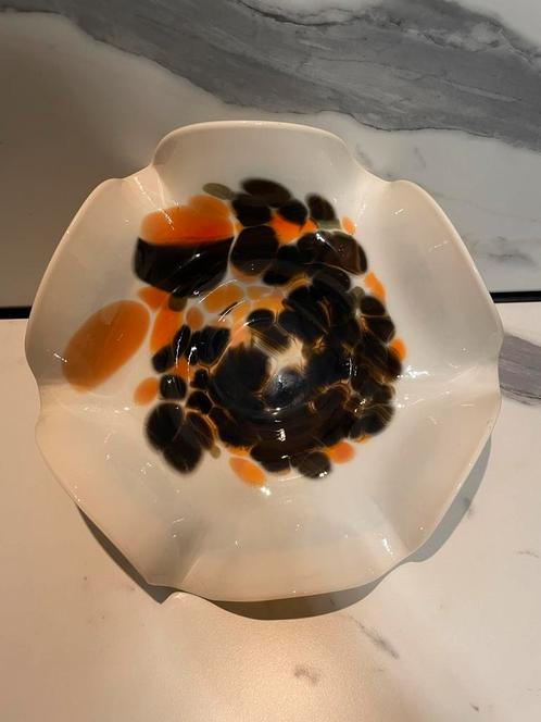Glaskunst meerkleurige disign schaal Murano glas 29cm, Antiek en Kunst, Antiek | Schalen, Ophalen of Verzenden