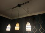Moderne hanglamp met 3 glazen pendels, Ophalen of Verzenden, Zo goed als nieuw, Glas