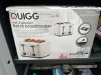 Quigg Retro Broodrooster - 4 Sleuven - Nieuw, Witgoed en Apparatuur, Broodroosters, Ophalen, Nieuw, Uitneembare kruimellade