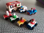 Vintage Fisher Price    Mini-Bus - Post - Police + 4 auto's, Kinderen en Baby's, Speelgoed | Fisher-Price, Gebruikt, Ophalen of Verzenden