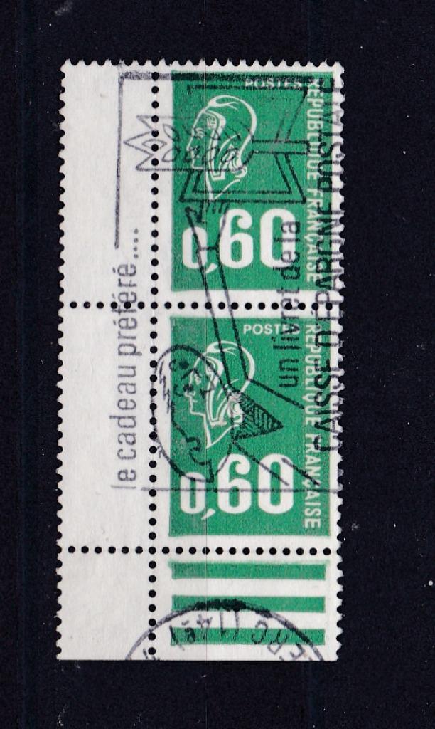 Frankrijk Yvert nr. 1814 in paar gestempeld, Postzegels en Munten, Postzegels | Europa | Frankrijk, Gestempeld, Ophalen of Verzenden