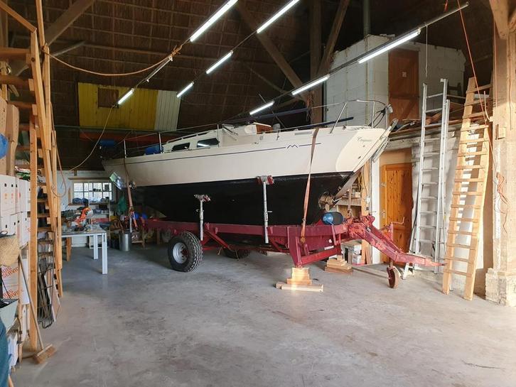 Boottrailer(stalliingstrailer zeilboot), Watersport en Boten, Boottrailers, Gebruikt, Kielboottrailer, 3000 kg of meer, 6 tot 9 meter