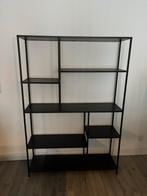 Moderne zwarte open kast, Ophalen, Met plank(en), 100 tot 150 cm, Zo goed als nieuw