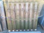 Te koop aangeboden 7 geimpreneerde schutting delen, Tuin en Terras, Schuttingen, Gebruikt, Minder dan 3 meter, Hout, 1 tot 2 meter