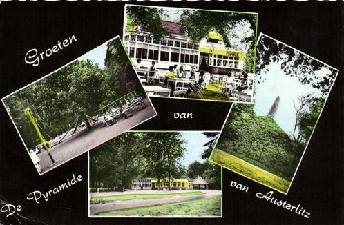Groeten van De Pyramide van Austerlitz - 4 afb - 1962 gelope, Verzamelen, Ansichtkaarten | Nederland, Gelopen, Overijssel, 1960 tot 1980