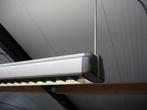 3 Philips Industriële metallic kleurig hanglampen ‘Tl bakken, Huis en Inrichting, Lampen | Hanglampen, Ophalen, Gebruikt, 75 cm of meer