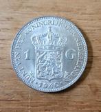 Nederlandse Zilveren gulden uit 1940 - Koningin Wilhelmina, 1 gulden, Zilver, Ophalen of Verzenden, Koningin Wilhelmina