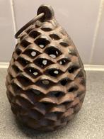 Waxinelichtje gietijzer 10x13 cm bruin kerstlichtje eikel, Huis en Inrichting, Bruin, Ophalen of Verzenden, Zo goed als nieuw