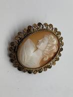 X333 Prachtige zilveren camee broche, Sieraden, Tassen en Uiterlijk, Antieke sieraden, Ophalen of Verzenden, Zilver, Broche