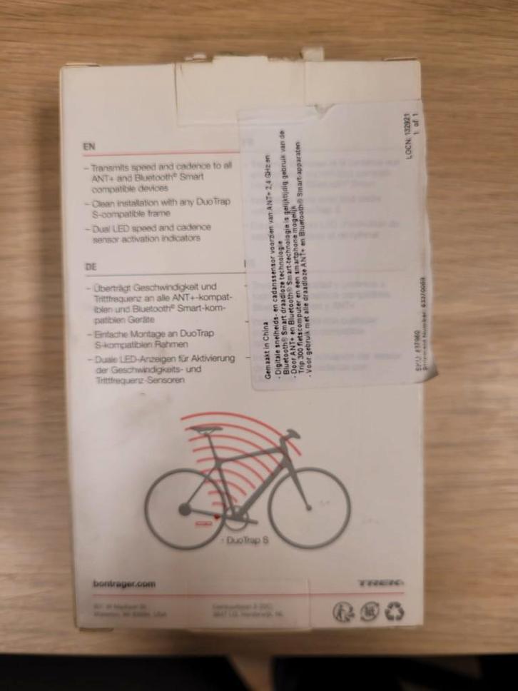 Bontrager DuoTrap S digital sensor, Fietsen en Brommers, Fietsaccessoires | Fietscomputers, Nieuw, Cadanssensor, Ophalen of Verzenden
