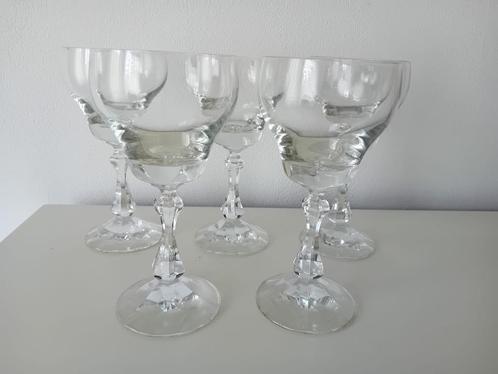 Schott Zwiesel 5 kristallen wijnglazen Lido met facet geslep, Verzamelen, Glas en Borrelglaasjes, Zo goed als nieuw, Overige typen