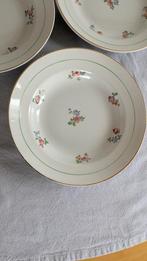 Franse Retro Vintage borden bloemen en goud Lunéville, Huis en Inrichting, Keuken | Servies, Ophalen of Verzenden, Overige stijlen