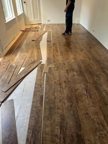 Laminaatvloer hout look 18m2 incl ondervloer  beschikbaar voor biedingen