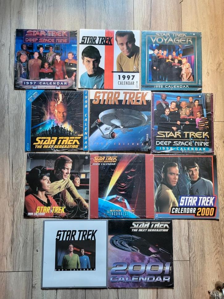 Star Trek Kalenders 1997-2001 – Alle 11 gesealed! TOS / TNG, Verzamelen, Film en Tv, Zo goed als nieuw, Ophalen of Verzenden