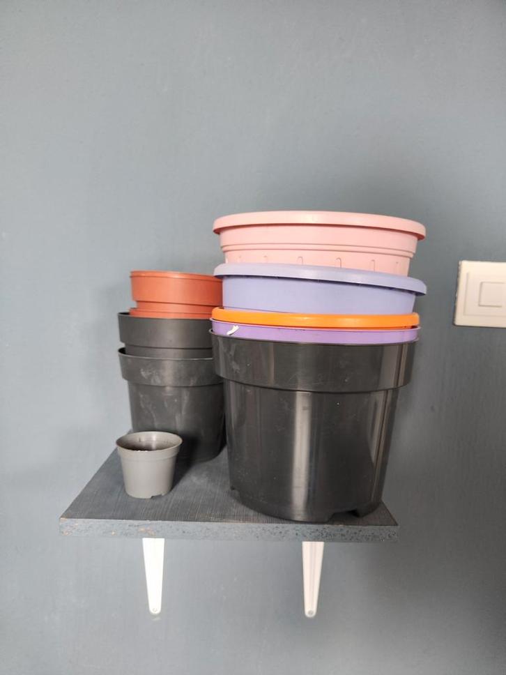 Gebruikte Kweekpotten - Diverse Maten, Tuin en Terras, Bloempotten, Gebruikt, Kunststof, Binnen, Balkon, Tuin, Minder dan 40 cm