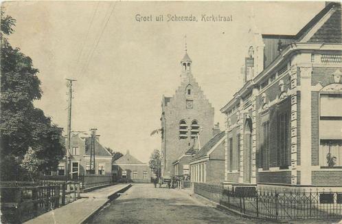 (701-128-037) Scheemda Kerkstraat, Verzamelen, Ansichtkaarten | Nederland, Groningen, Verzenden