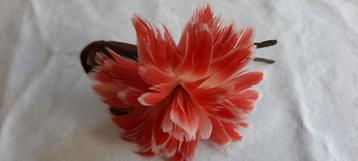 Broche - natural flamingo feathers - jaren 80 vintage beschikbaar voor biedingen