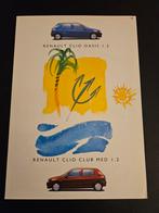 Brochure Renault Clio Oasis & Club Med 1996 UK, Ophalen of Verzenden, Zo goed als nieuw, Renault