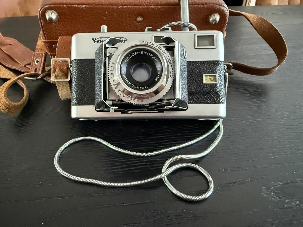 Vintage Voigtländer Camera met Tas en Accessoires, Ophalen of Verzenden