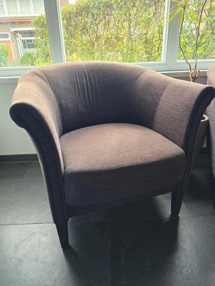 Deze week gratis af te halen 2comfortabele fauteuils, Huis en Inrichting, Fauteuils, Gebruikt, 50 tot 75 cm, 75 tot 100 cm, Ophalen of Verzenden