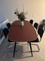 Donkerrode eettafel Tables by Tim, 240*110, Huis en Inrichting, Tafels | Eettafels, Ophalen, 200 cm of meer, Zo goed als nieuw