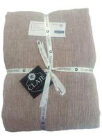 100% linnen dekbedovertrek 240x220 met slopen Brown Stripe, Huis en Inrichting, Slaapkamer | Beddengoed, Bruin, Dekbedovertrek