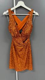 Feestjurk Oranje Pailletten – Nieuw – Maten S t/m XL, Ophalen, Zo goed als nieuw, Maat 38/40 (M), Oranje