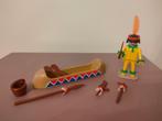 Playmobil Indiaan met kano – 3352, Ophalen of Verzenden, Gebruikt, Complete set