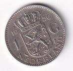 1 Gulden 1956 Zeer Mooi, 1 gulden, Koningin Juliana, Verzenden, Zilver