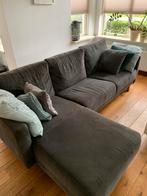 Montel donker grijze driezitbank met chaise longue, Ophalen, Gebruikt, Driepersoons, 75 tot 100 cm