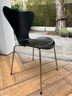 4 vlinderstoelen zwart Arne Jacobsen voor Fritz Hansen, Huis en Inrichting, Stoelen, Ophalen, Gebruikt, Zwart, Vier