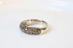 18 Karaat Gouden Ring Met 1.00 Ct Champagne Diamanten, Ophalen of Verzenden, Zo goed als nieuw, 17 tot 18, Met edelsteen