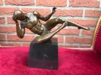 bronzen topbeeld, gespierd mannelijk naakt, Antiek en Kunst, Ophalen of Verzenden