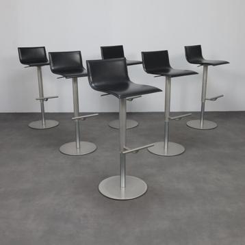 6x “S24 Thin” Swivel Barstools Karri Monni for Lapalma Italy beschikbaar voor biedingen