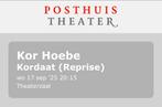 2 tickets voor Kor Hoebe, Twee personen, September
