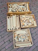 Houten Blokken Trein Set - Vintage Speelgoed Kar, Antiek en Kunst, Ophalen