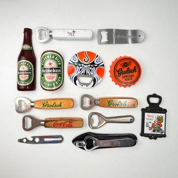Verzameling 13 vintage bieropeners beschikbaar voor biedingen