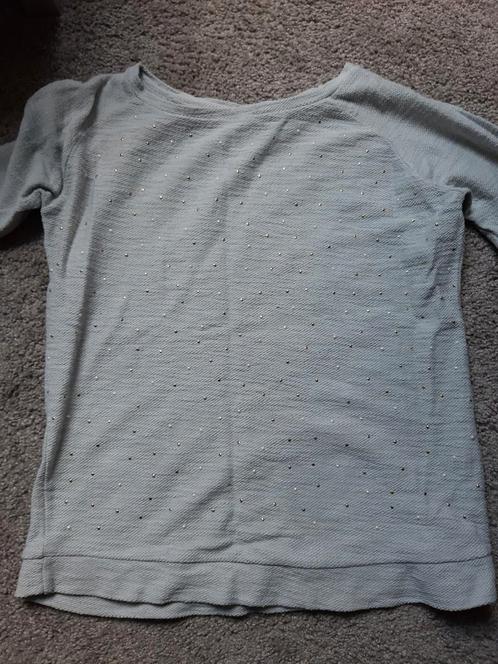Zgan grijze trui met bling bling steentjes maat m, Kleding | Dames, Truien en Vesten, Zo goed als nieuw, Maat 38/40 (M), Grijs