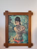 Vintage kitsch portret JH Lynch Tina Nymph Woodland Goddess, Ophalen of Verzenden