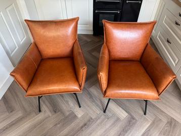 Leren Design Fauteuils Jess beschikbaar voor biedingen