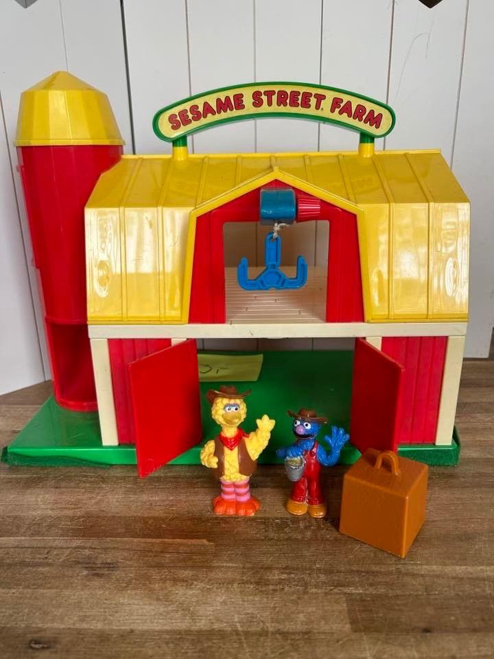 Vintage jaren 90 Sesamstraat boerderij, met Pino en Grover, Kinderen en Baby's, Speelgoed | Poppenhuizen, Ophalen of Verzenden