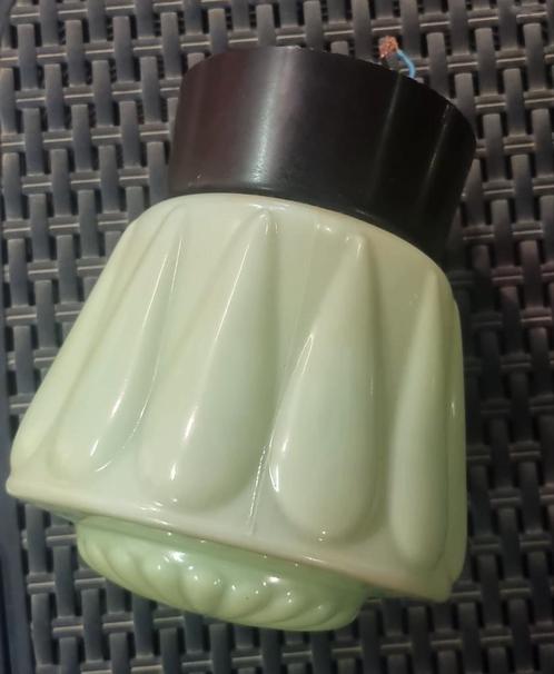 Thabur glazen Art Deco plafondlamp, Antiek en Kunst, Antiek | Lampen, Ophalen of Verzenden