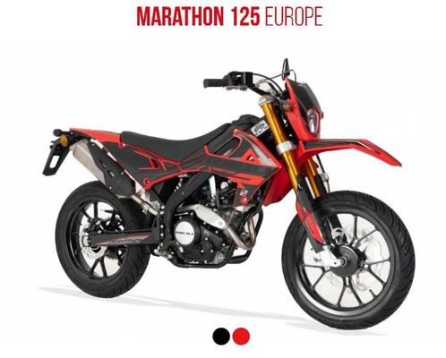 RIEJU MARATHON 125 SM PRO- EUROPE BLACK-WHITE-RED, Motoren, Motoren | Overige merken, Bedrijf, Enduro, 11 kW of minder, 1 cilinder