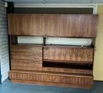Vintage Wandmeubel - higboard, Ophalen, Teakhout, Zo goed als nieuw, 200 cm of meer