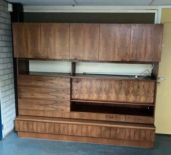 Vintage Wandmeubel - higboard, Huis en Inrichting, Kasten | Buffetkasten, Zo goed als nieuw, 150 tot 200 cm, 200 cm of meer, 50 tot 75 cm