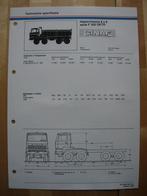 GINAF F350 DKTD Technische Specificatie Folder 1982 – 8x8, Boeken, Auto's | Folders en Tijdschriften, Ophalen, Zo goed als nieuw