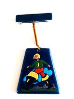 Houten broche Klein Duimpje met de zevenmijlslaarzen, Ophalen, Nieuw, Blauw, Overige materialen