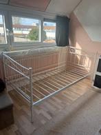 Eenpersoons bed (90x200) + extra comfort lattenbodem (matras, Ophalen, 90 cm, Eenpersoons, Wit