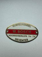 Spatbordplaatje W. Bosch Deventer rijwiel spatbord plaatje., Ophalen of Verzenden, Gebruikt, Overige typen
